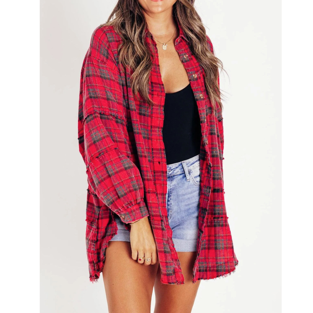 MATILDA™ - Sweet Stylish Checkered Flannel Top