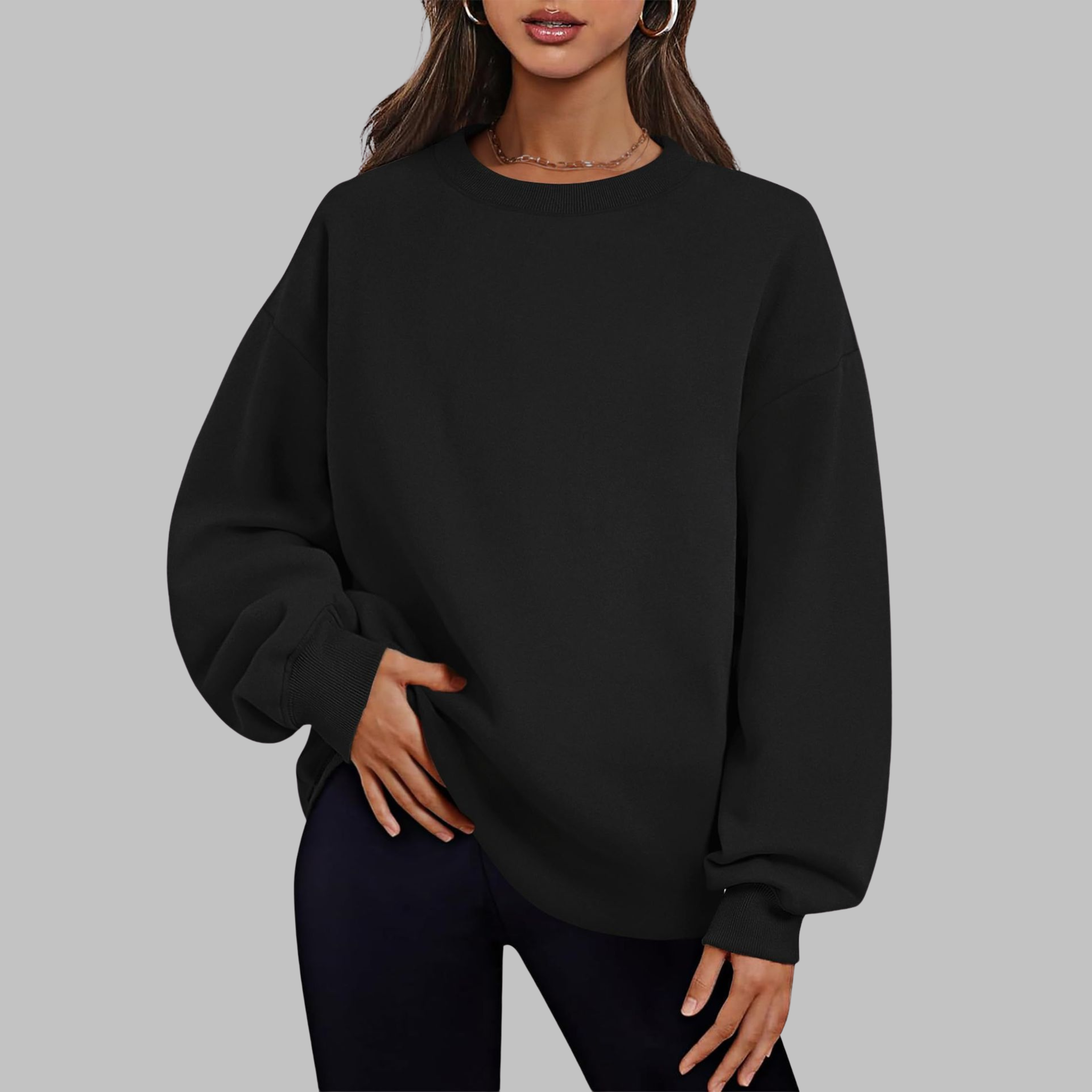 MEDGI™ - Casual Oversized Crewneck Long Sleeve Sweater