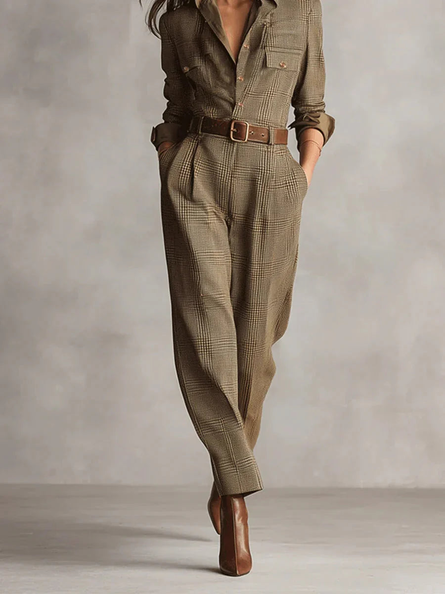 ESME™ | Elegant Brown Tweed Suit