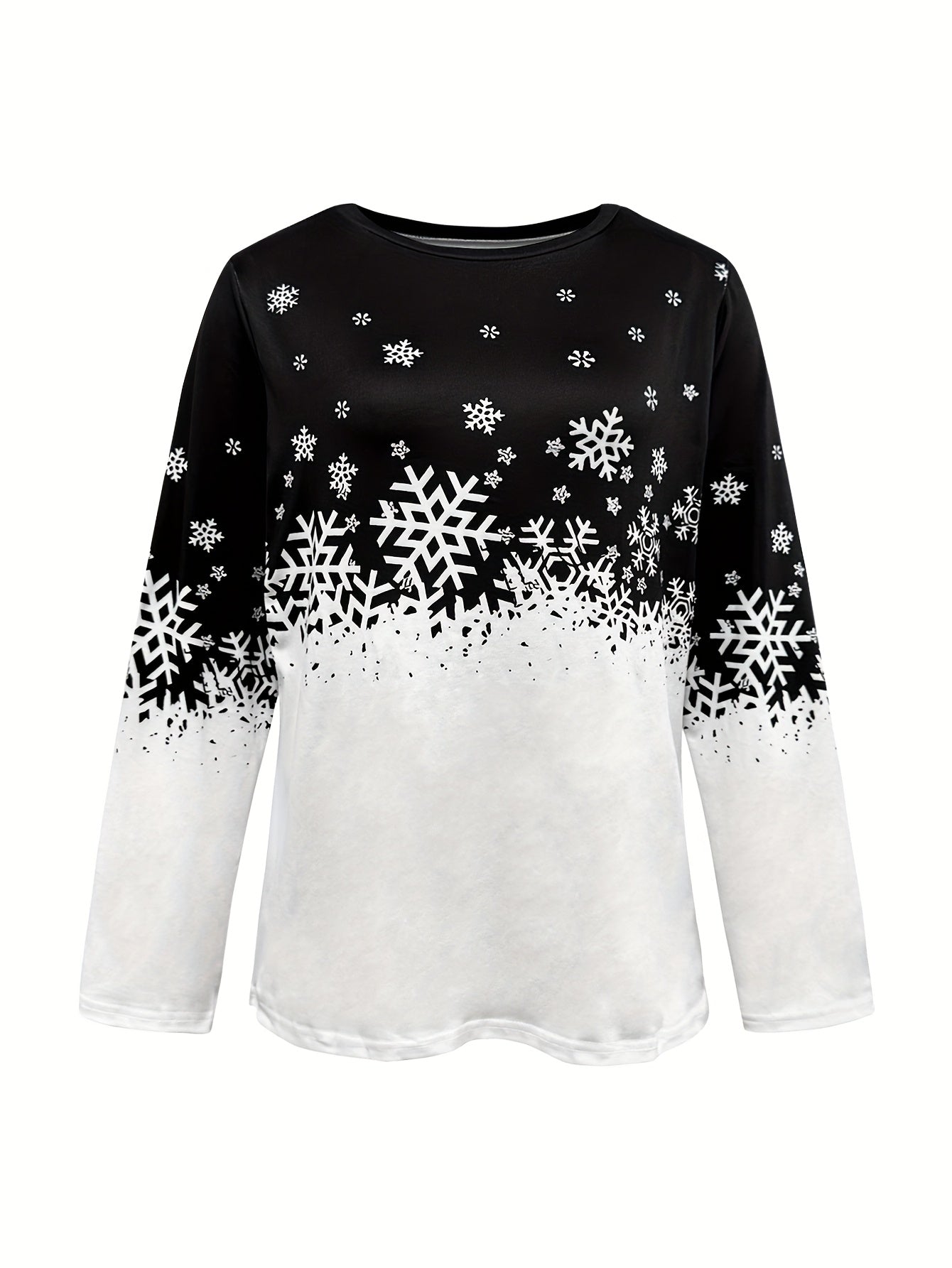 Victoria | Winter Print Long-Sleeve Top